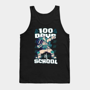 100 Days of school featuring an Astronaut Dabbing #2 Tank Top